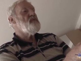 Old Young - Big cock Grandpa Fucked by Teen she licks thick old man phallus